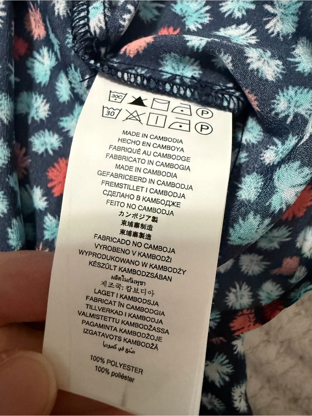 Michael Kors Navy Floral-Print Zip Utility Jacket
